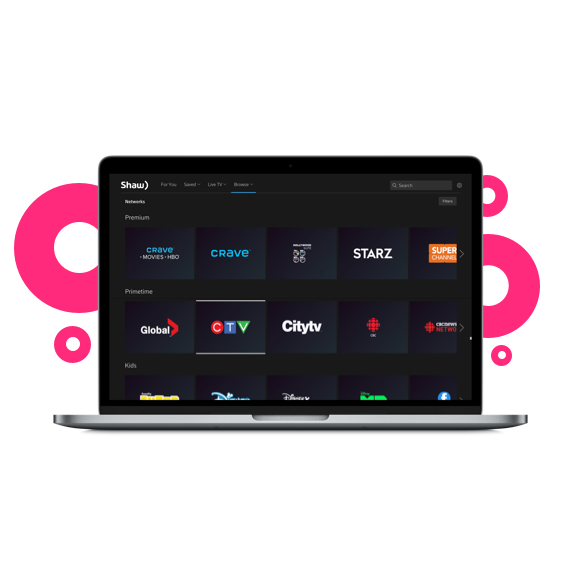 Shaw Direct Accès l'appli BlueCurveTV