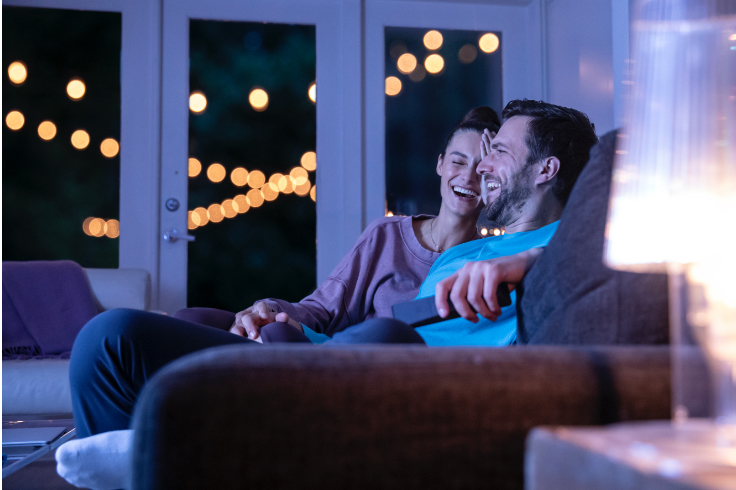 couple watching on demand