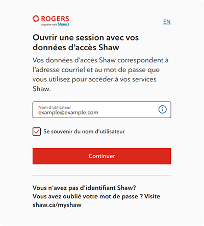 Connexion Stream Xfinity de Rogers